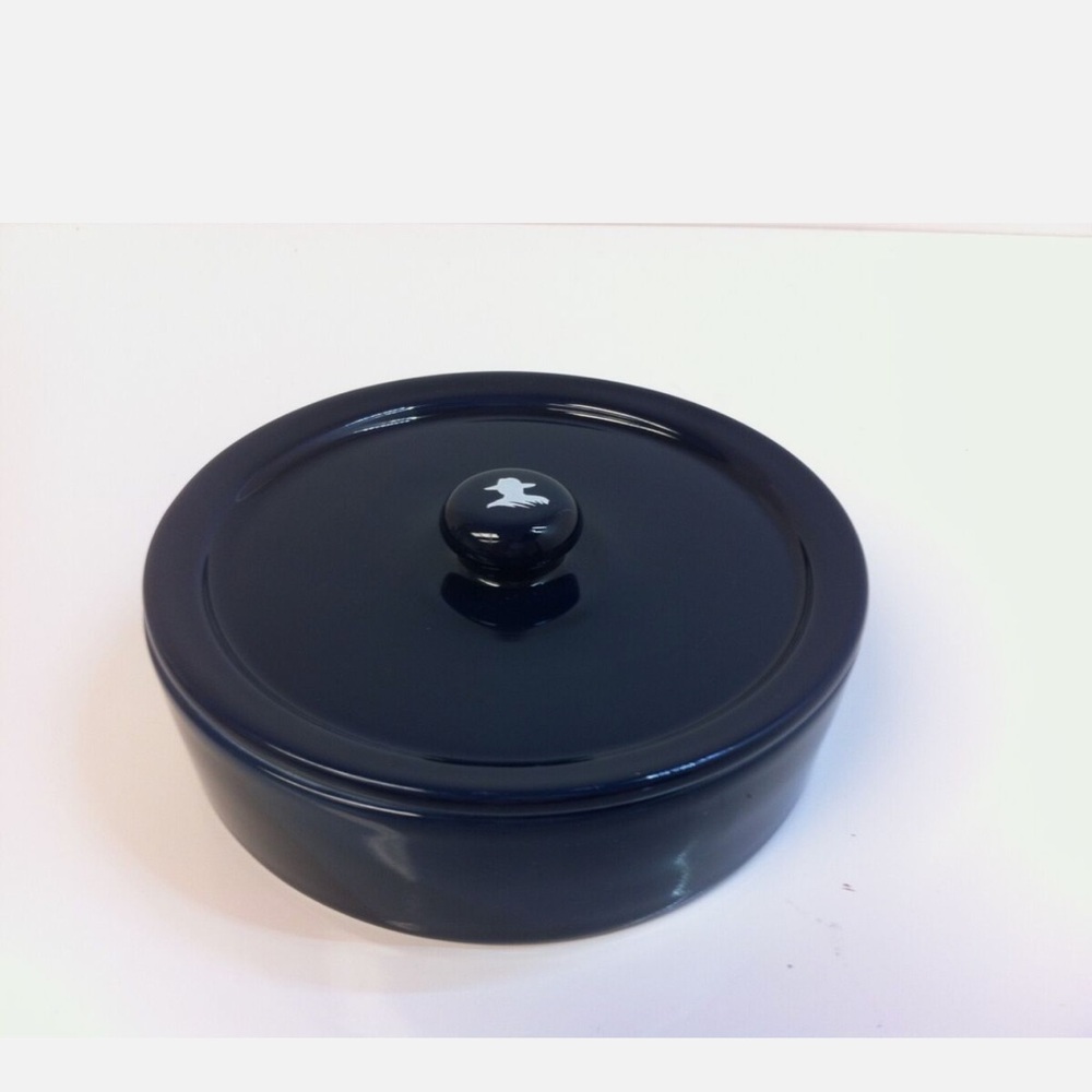 Don Julio tequila blue white Aztec margarita salt sugar bowl. 5.5” lid bar.
